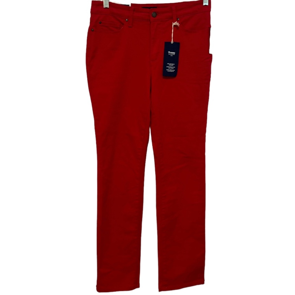 Charter Club Lexington Straight Ravishing Red Pants